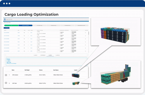 Cargo Loading Optimization Tool — smart stacking and delivery sequence in Neurored TMS