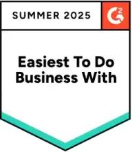 G2 Summer 2025 Easiest To Do Business With
